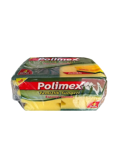 Polimex Endüstriyel Büyük Boy Oluklu Bulaşık Süngeri 5 x 4'lü 4.5 x 9 x 12 CM