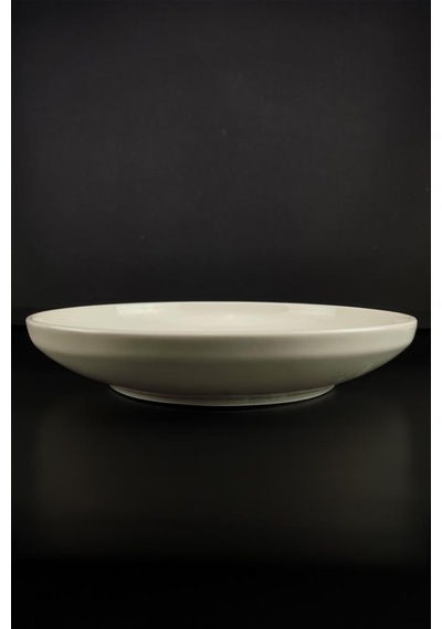 Digithome Semazen 1 Adet Porselen Makarna Tabağı 24 Cm Krem Tl4052341