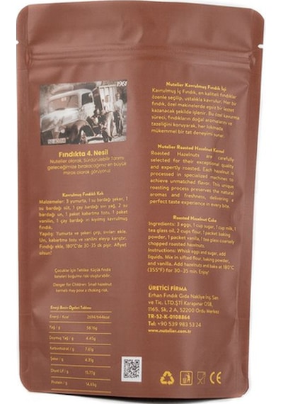 Nutelier Çifte Kavrulmuş Fındık 250 G