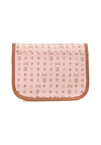 Bilik Deri Monogram Pembe/taba Kadın Çapraz Askılı Çanta İv Z-24- 001