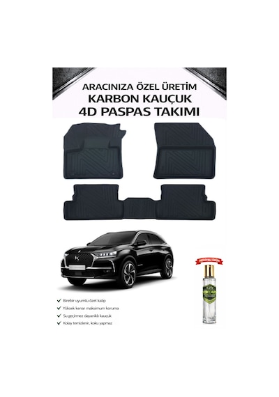 Ds7 Crossback E-tense 2020 Model Aracınıza Özel Karbon Kauçuk Paspas Takımı