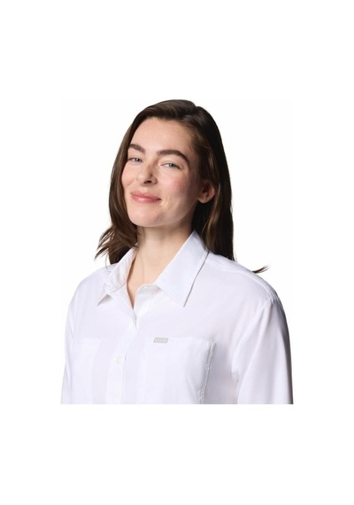 Columbia Silver Ridge Utility Kadın Uzun Kollu Gömlek Beyaz