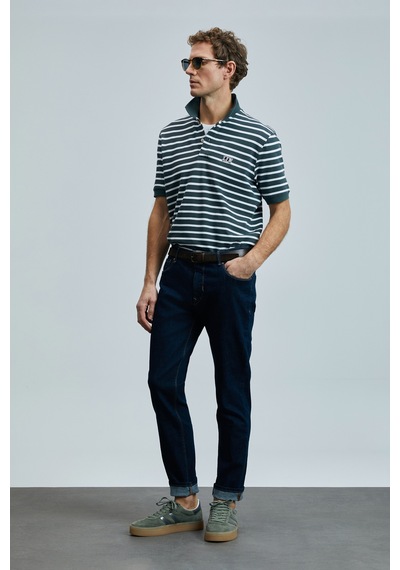 Lufian Frencesco Smart Jean Erkek Pantolon Slim Fit Mavi Mavi 111200186100300 Mavi