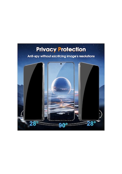 Xiaomi Poco X6 Pro 5g Hayalet Ekran Koruyucu Cam 5d Privacy Yandan Görünmez Ekran Koruyucu Camı