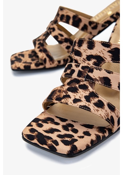 Valmenti Kadın Vegan Leopar Topuklu Terlik 1063 23420 Bn Trlk Y25 Leopar Leopar