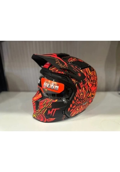 Mt Helmets Mt Streetfighter Sv S Hellish B5 Motosiket Kaskı Mat Turuncu