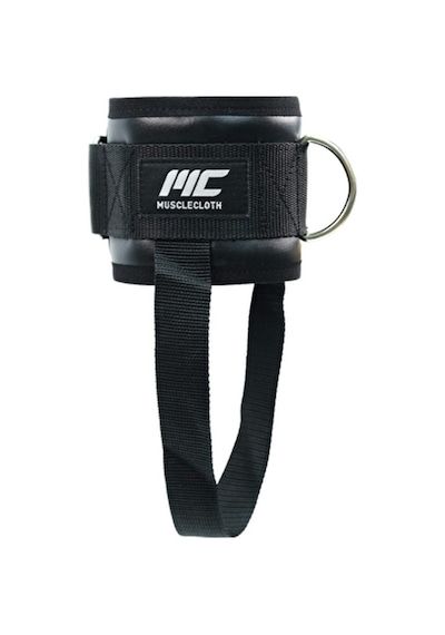 Musclecloth Deri Padded Ankle Cuff Taban Destekli Tekli Paket Siyah