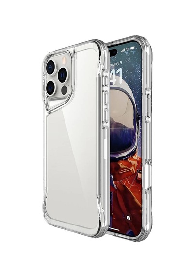 Apple Uyumlu iPhone Forzacase 16 Pro İle Gladia Serisi Kamera Köşe Korumalı Sert Plastik Şeffaf Kılıf