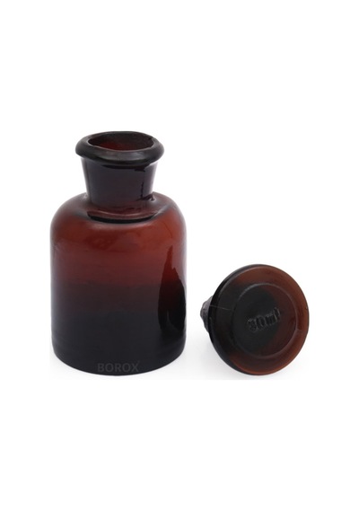 Borox Şilifli Cam Tıpalı Amber Cam Miyar Şişe 30 ML