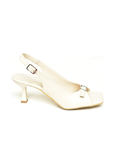 Fox Shoes S282082109 Bej Kalın Topuklu Kadın Ayakkabı Bej