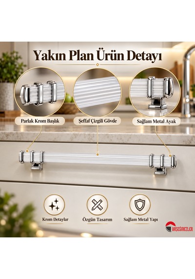 Haskan Kemer Kulp Krom/beyaz 160 Mm Krom - Beyaz