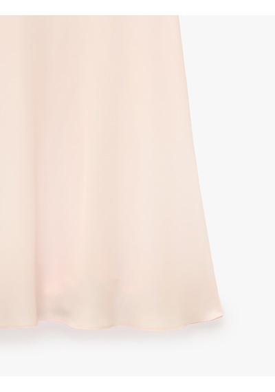 Koton Normal Bel Midi Saten Çan Etek Pembe 6sak70032uw