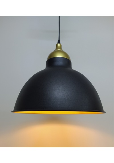Metal Siyah Gold Rustik Retro Dekoratif Kafe Mutfak Sarkıt Avize Beyaz