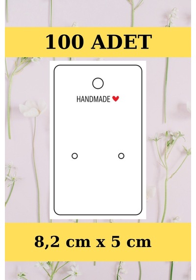 Handmade- Dikey 100 Adet Küpe Kartı - Takı Kartı - Paketleme Kart Çok Renkli