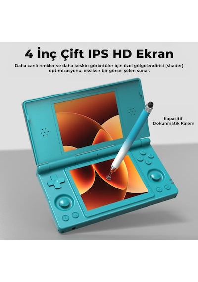 Rg Ds Çift Ekranlı Retro El Oyun Konsolu 3 Gb Ram 32 Gb Mavi - Çift 4 İnç Ips Dokunmatik Ekran Kapaklı Tasarım Android 14 Stylus Dokunmatik Kalemli Nds 3ds Psp Uyumlu Taşınabilir Oyun Cihazı Rg Ds Çift Ekranlı Retro El Oyun Konsolu 3 Gb Ram 32 Gb Mavi - Çift 4 İnç Ips Dokunmatik Ekran Kapaklı Tasarım Android 14 Stylus Dokunmatik Kalemli Nds 3ds Psp Uyumlu Taşınabilir Oyun Cihazı