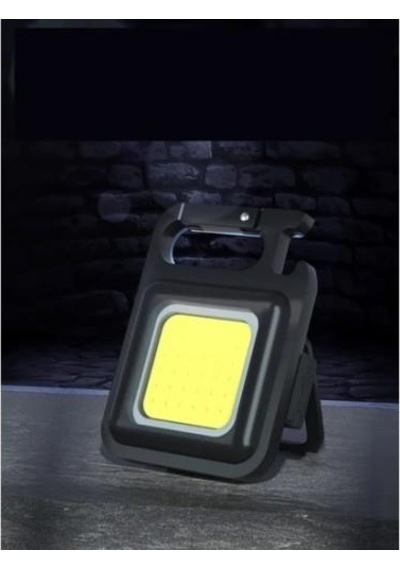 30 Ledli Mıknatıslı Mini Anahtarlık Flash Kamp Lambası Açık Gri