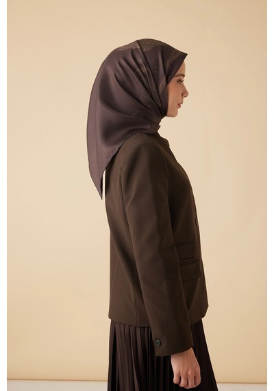 Maisa Ferya Mulberry İpek Eşarp 90 90 Cm - Kahverengi 4778