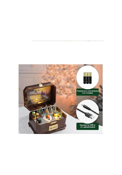 Waldern Premium Collection Dekoratif Müzik Kutusu Yılbaşı Temalı
