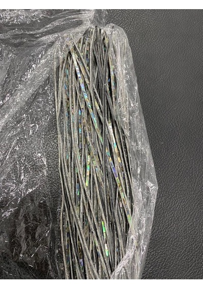 10 Adet-Filato Yeşil Sedef-20 Cm Boy-2 Mm En Ve Kalınlık