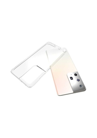 Samsung Uyumlu Galaxy S21 Ultra Kılıf Şeffaf Silikon Hibrit Case Renksiz