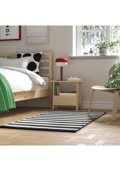 Ikea Elsystem Halı 80 X 150 Cm Siyah - Beyaz Siyah+beyaz