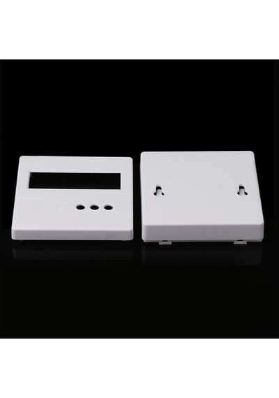 Plastik Proje Kutusu 86x86mm Beyaz Duvara Yüzeye Montaj Tip 1602 Lcd 3 Buton Elektronik