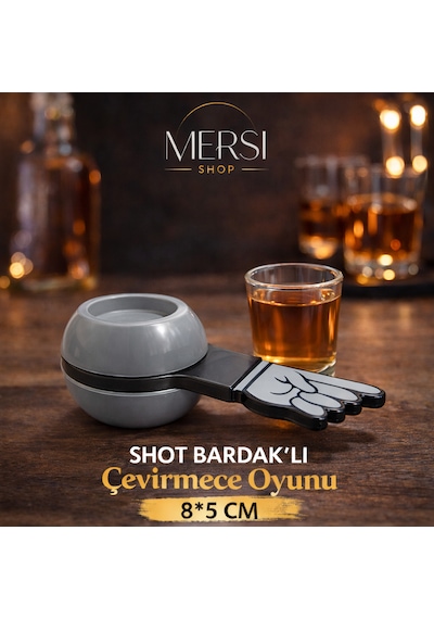 Shot Bardaklı Çevirmece Oyunu Parti İçki Oyunu Shot Bardağı Eğlenceli Masa Oyunu