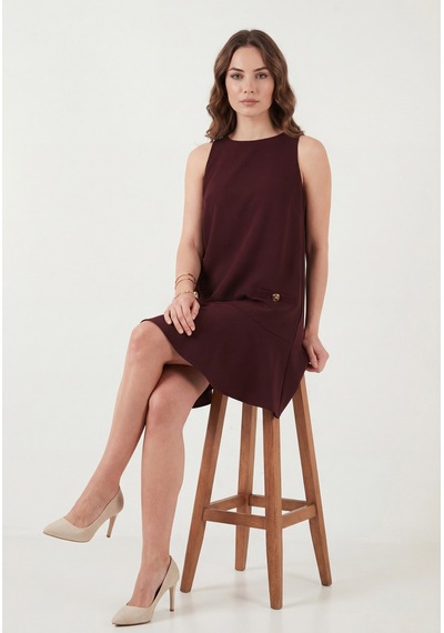Lela Bayan Elbise 6525734 Bordo