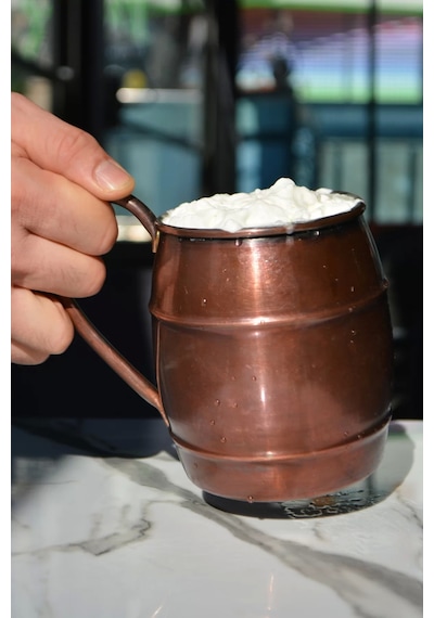 Bakır Bardak Fıçı Model Oksit Renk 2'li