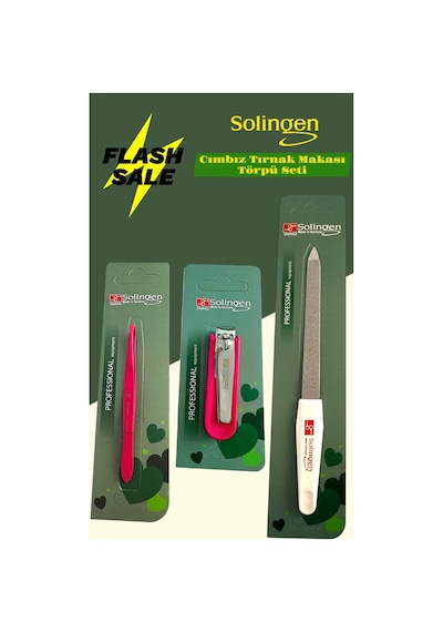 Solingen Profesyonel Cımbız , Tırnak Makası , Törpü Seti Set2