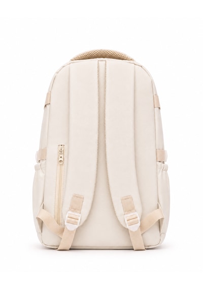 Quovo Kawaii Bag Club Kore Tarzı Full Aksesuarlı Ortopedik Günlük Yeni Okul Sırt Çantası Krem