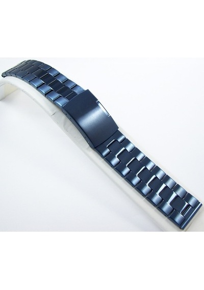 20Mm Lacivert Metal Saat Kordonu Çelik Kolçak 1Kalite Metal Kayış