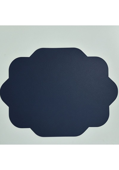 2 Adet Deri Dikdörtgen Amerikan Servis 33x44 Cm Simetrik Desenler Serisi 121 Lacivert