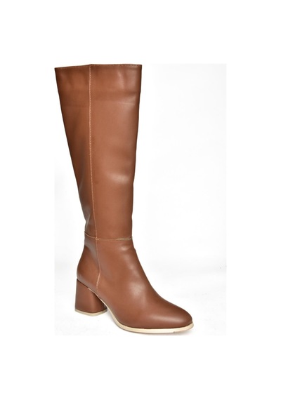 Fox Shoes Koyu Taba Alçak Topuklu Günlük Kadın Çizme J848300109 Koyu Taba