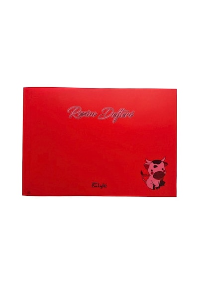 Plastik Kapak Orta Boy 40 Yaprak Resim Defteri Kenarı Cırtlı 22x31 Cm Ebat 40 Yaprak 1 Adet - Kırmızı