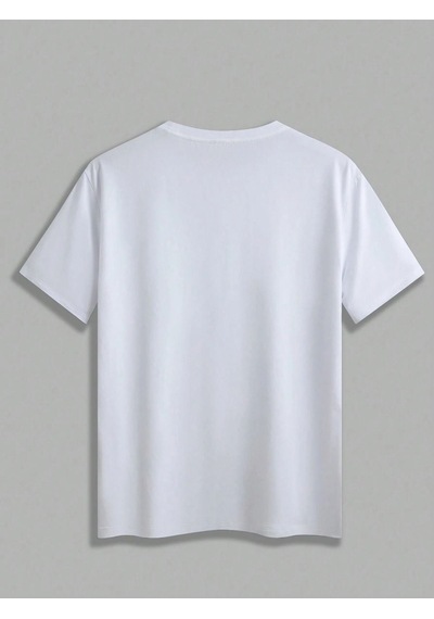 Robotic Rabbit Süprem T-shirt - Beyaz Baskılı Oversize Bisiklet Yaka Tişört Beyaz-75820 Robotic Rabbit Süprem T-shirt - Beyaz Baskılı Oversize Bisiklet Yaka Tişört Beyaz-75820