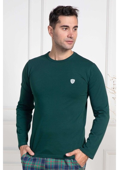 Mecit Pijama Mecit 3052 Yeşil Ekoseli Erkek Büyük Beden Pijama Takımı Yeşil