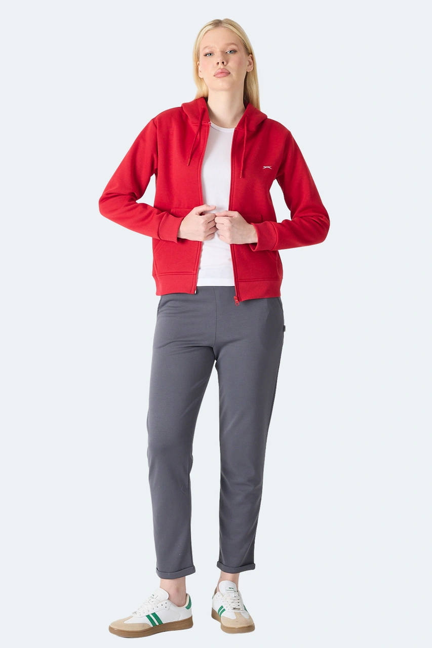 Slazenger Mılıo I Kadın Kırmızı Sweatshirt Kırmızı