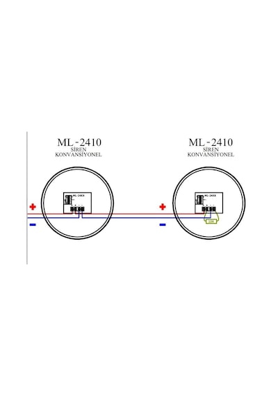 Mavigard Ml-2410 24V Dc Konvansiyonel Kırmızı Elektronik Siren