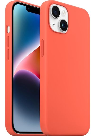 Buff Apple Uyumlu iPhone 14 Rubber Fit Kılıf Nektarin
