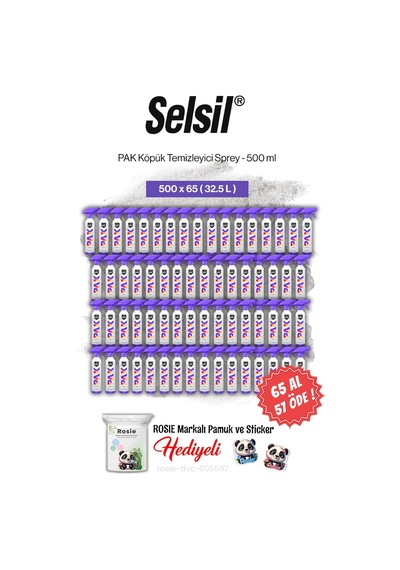 Selsil Pak 65 Al 57 Öde Köpük Temizleyici Sprey 500 Ml Ve Rosie Pamuk