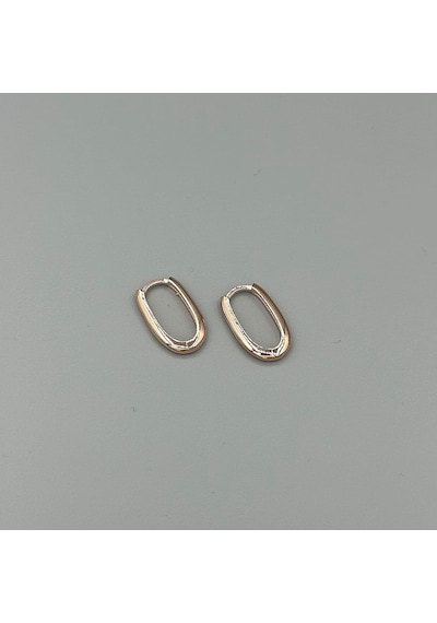 Choice Gümüş Oval Sallantılı Küpe Rose