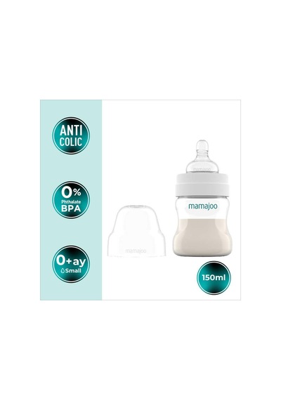 Mamajoo Antikolik Biberon 150 Ml ve Antikolik Akıtmaz Alıştırma Bardağı 270 Ml - Pearl