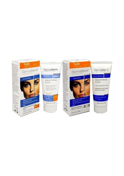 Dermaderm Bitkisel Leke ve Çil Giderici Gündüz Kremi 100 G + Gece Kremi 100 G