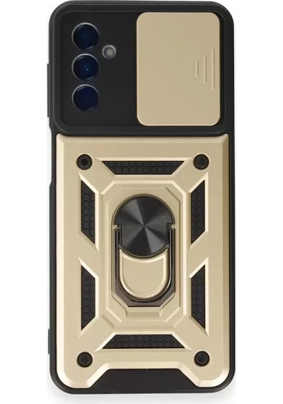 Newface Samsung Uyumlu Galaxy M14 5g Kılıf Pars Lens Yüzüklü Silikon - Gold Resimdeki