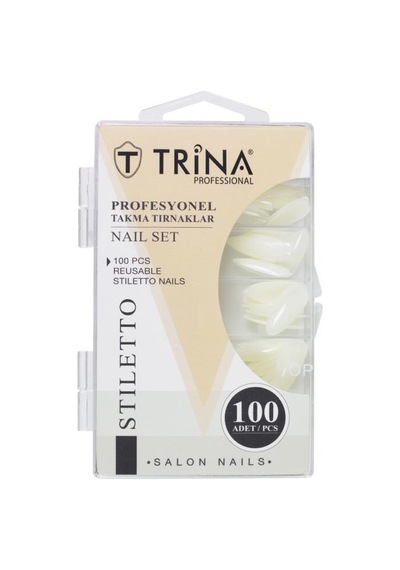 Trina Takma Tırnak 100 ‘lü Kutulu  ( Stiletto ) -01