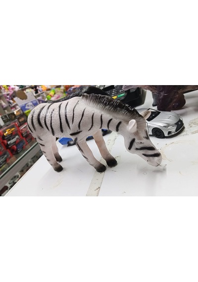 Plastik Oyuncak Hayvan Büyük Çizgili Zebra 17 Cm