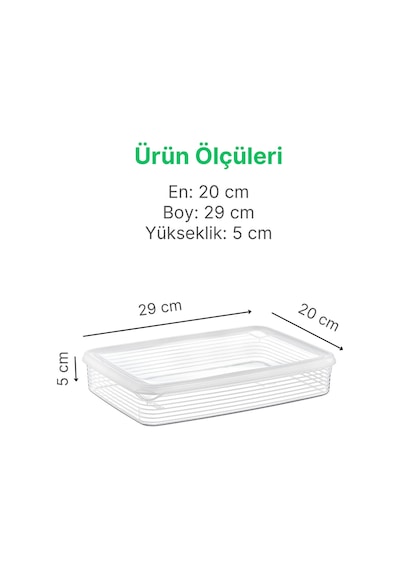 Grimorlife 6 Adet Derin Dondurucu Buzluk Saklama Kabı Seti 2,3 Lt Şeffaf- Buzdolabı Düzenleyici -dipfriz Diğer
