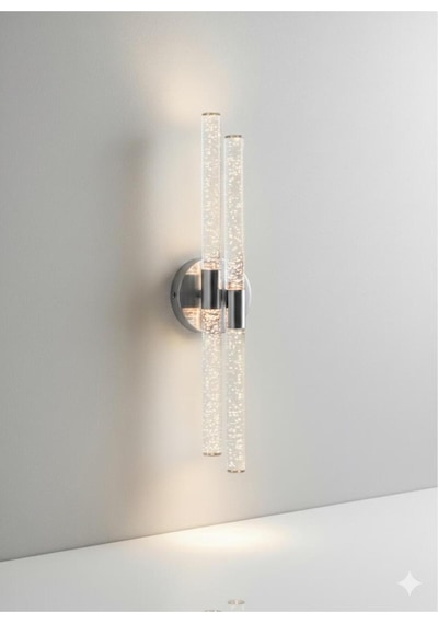Bh Bubblelight Dubble Şik Ve Zarif Modern Led Duvar Aplik Gümüş Elektrikli Gümüş
