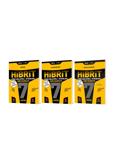 Hız 2027 7. Sınıf Türkçe + Fen Bilimleri + Sosyal Bilgiler Hibrit - Konu Anlatımlı Soru Bankası Seti 3 Kitap Maarif Model